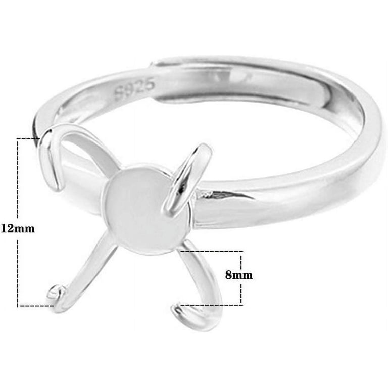 925 Sterling Silver Color Adjustable Ring Blanks 11x14mm Oval