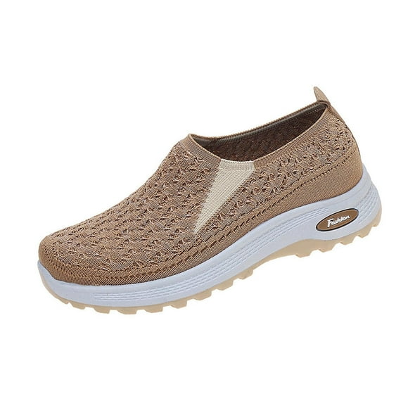 Zapatillas ortopédicas para mujer, de malla transpirable, sin cordones, informales, cómodas, con punta redonda, suela suave, versátiles, para caminar a diario.