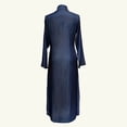 thumbnail image 6 of Womens Plus Size Casual Button Down Denim Maxi Dress Long Sleeve Long Jean Dresses With Pockets, 3XL, 6 of 7