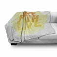 thumbnail image 3 of Hope Soft Flannel Fleece Throw Blanket, Inspirational Hope Faith Love Words with Grunge Letters, Cozy Plush for Indoor and Outdoor Use, 70" x 90", Pale Yellow Orange, by Ambesonne, 3 of 6