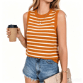 thumbnail image 2 of Women's Striped Tank Tops Crewneck Sleeveless Tank Casual Summer Shirts, XL, 2 of 5