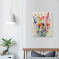 thumbnail image 3 of Nawypu  Framed Colorful Wildflower Canvas Wall Art Flowers Pictures Prints Flowers Printing Floral Watercolors Flower wall Decor Living Room Girls Bedroom Bathroom, 3 of 4