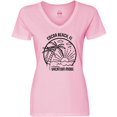 thumbnail image 3 of Inktastic Summer Vacation Mode Cocoa Beach Florida Women's V-Neck T-Shirt, 3 of 5