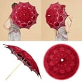 thumbnail image 1 of Shooting Props Decorative Umbrella for Photography and Events with Lace Design Wooden Handle Metal Ribs 82cm Diameter Designed for Use, 1 of 7