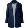 thumbnail image 4 of VINUSLI Womens Blazers Fall Casual Work Jacket 2024 Plus Size Solid Color Open Front Long Sleeve Office Lapel Collar Lightweight Elegant Dressy Suit Jackets Outwear Navy,XXXL, 4 of 6