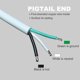 thumbnail image 3 of Cable de alimentaci&oacute;n de repuesto de enchufe plano de calibre 14 de 10 pies con extremo abierto de coleta, cable de extensi&oacute;n de 3 clavijas, 15A/125V, SJTW, para exteriores para, 3 of 5