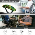 thumbnail image 4 of SCRAWLGOD Jamaican Flag Splash 3 Pieces Cozy Office Chair Cover with Arm Rest Slipcovers Stretch Anti-Dust Desk Chair Seat Protector Breathable Boss Chair Slipcover, S, 4 of 7