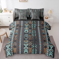 Castle Fairy Tribal Aztec Bedding Comforter Set,Bohemian Theme King Bedding Sets