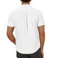 thumbnail image 4 of Men's Short Sleeve Shirts Men's Short Sleeve Button Up Mens T-Shirts Summer Men's White Short Sleeve Dress Shirt Clearance Items Under 10 Dollars, 4 of 6