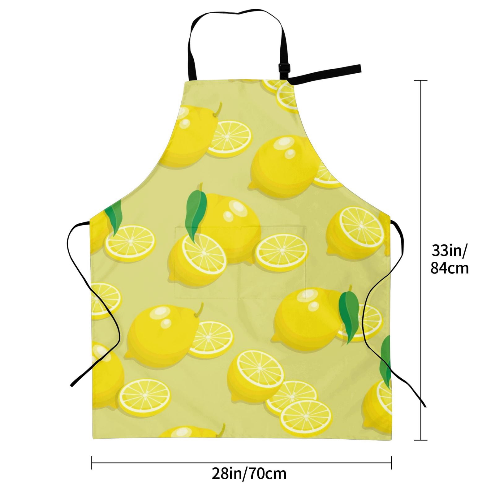 Kdxio Bright Lemons Apron with Pockets Adjustable Kitchen Aprons for Men Women Waterproof Aprons for Cooking,Drawing,Crafting, Baking Household Cleaning