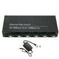 thumbnail image 2 of Ethernet Fiber Switch, Tx1310nm SC Port Single Mode 100 Mbps, 25km Range, RJ45 Port for CAT5E CAT6, 9KB Jumbo Frame Support, with IEEE 802.3ab for Fast Ethernet, 2 of 7
