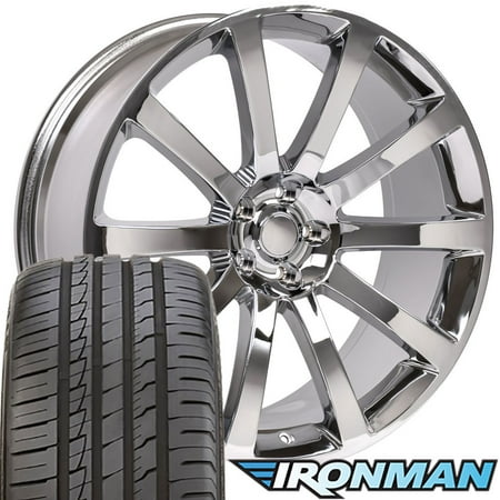 Chrysler 300 Tires 20x9 Wheels, Tires and TPMS Fit Dodge, Chrysler - 300 SRT Style Chrome Rims, Hollander 2253 w/Tires - SET ()