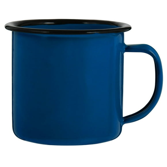EIGTHTAILEnamel Cup Blue Tin Mugs with Lid Vintage Shot Glass Child