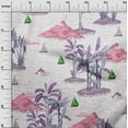 thumbnail image 3 of oneOone Georgette Viscose Pink Fabric Tropical Beach Sewing Fabric By The Yard Printed Diy Clothing Sewing Supplies 42 Inch Wide, 3 of 4