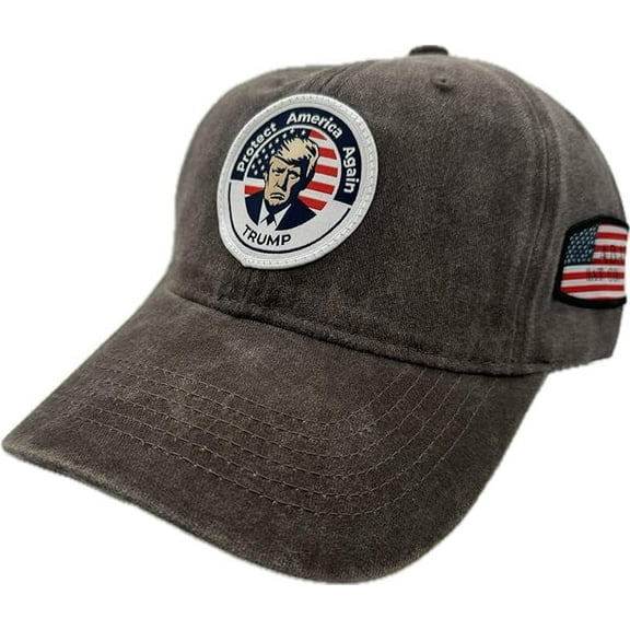 Trump 2024 Campaign Hat | Protect America Again President | Donald Trump Hat USA Flag, Support Trump Denim Hat Cap, Adjustable Baseball Hat