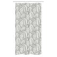thumbnail image 1 of Grey Stall Shower Curtain, Big Leaves on Old Fashion Floral Background Feminine Dramatic Style Retro Graphic Print, Fabric Bathroom Set with Hooks, 36W X 72L Inches Long, Grey, by Ambesonne, 1 of 1