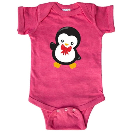 

Inktastic Penguin With Red Bow Tie Cute Penguin Gift Baby Boy or Baby Girl Bodysuit