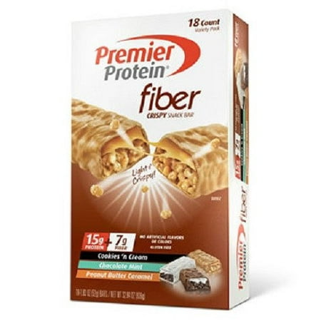 Premier Protein FIBRE Snack Bar, Variety Pack (1,83 oz, 18 ct.)