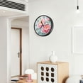 thumbnail image 6 of Voice Activated Clock with Glow Light 12 Inch Large Silent Wall Clock Battery Operated for Home Decor Pink Peony Flowers, 6 of 8