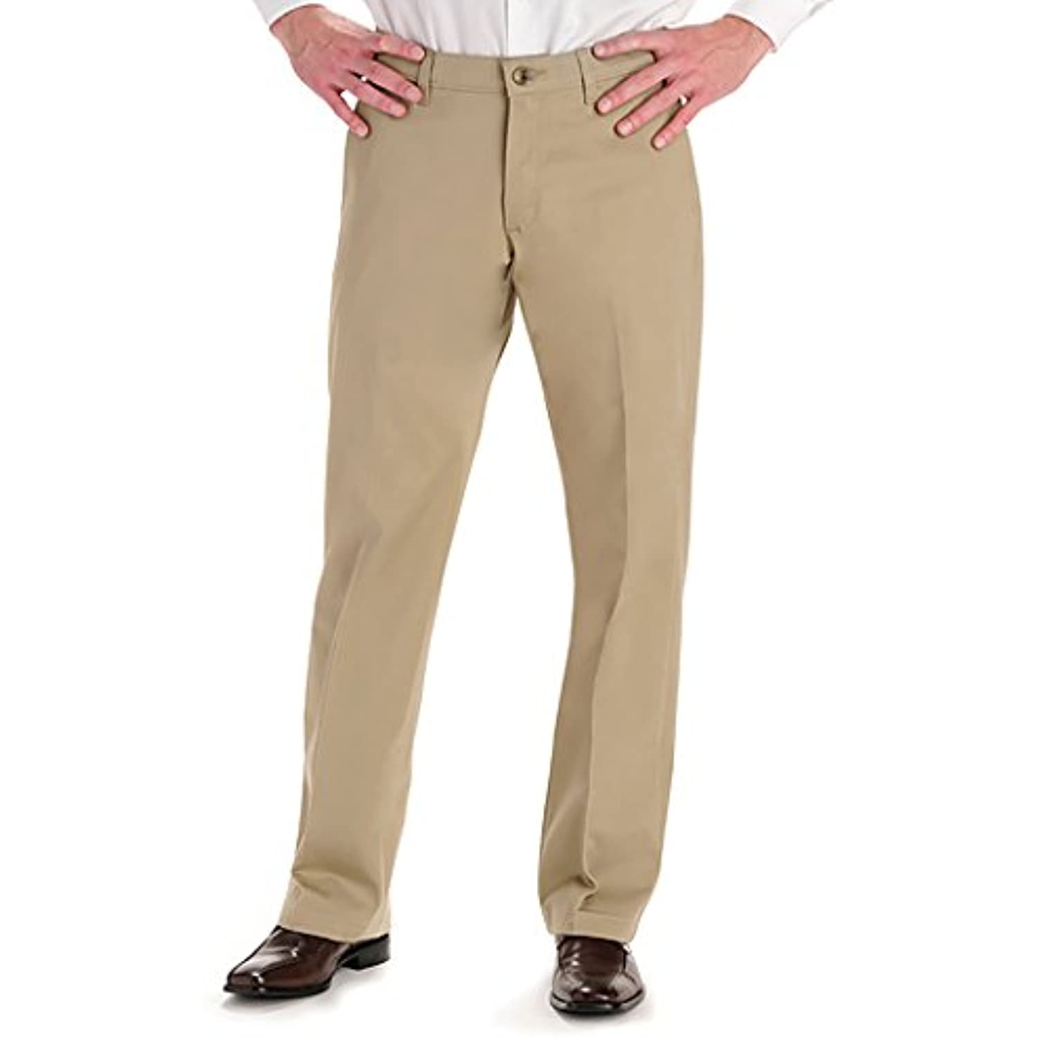 LEE Men's Custom Fit Flat Front 