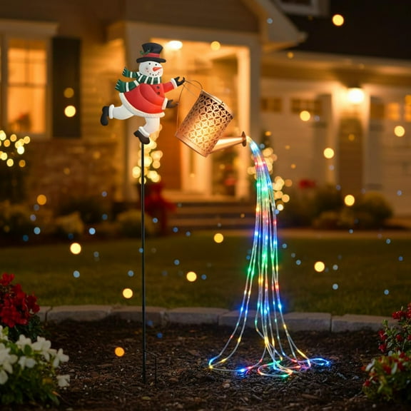 2025 Solar Santa Watering Can Lights – Waterproof Outdoor Decor for Yard, Pathway