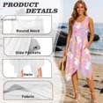 thumbnail image 5 of HELLHERO Ladies Irregular Hem Casual Dress, Rabbit Easter Egg Side Pockets Sleeveless Sundress, Pleated Round Neck Summer Sleeveless Dress for Vacation, 5 of 8