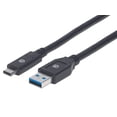 thumbnail image 1 of Cable USB Manhattan de USB-A macho a USB-C macho , 3m. Color negro. Manhattan 354981, 1 of 2