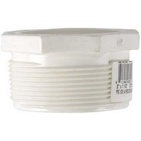 Charlotte Pipe Schedule 40 2 in. MPT x 1-1/2 in. Dia. FPT PVC Reducing Bushing