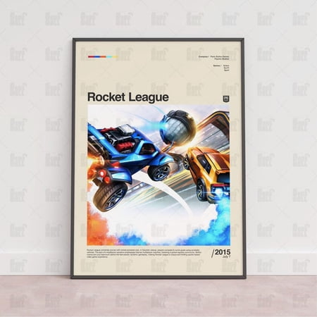 Rocket League Turbo Arena Poster | Car Soccer Action Wall Art for Gaming Decor Home Decor | High Energy Match Scene Artwork Gift for Fans | Size 24x36 Unframed Poster