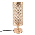 thumbnail image 2 of Crystal Table Lamp Gold Diamond Lamp E26 Socket with EU Cable Decorative Lamp EU Plug 220V for Bedroom, 2 of 16