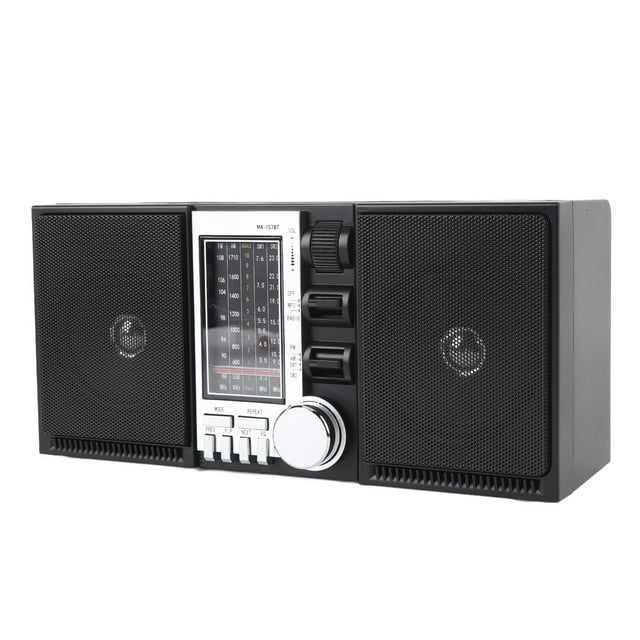 Portable Dual Driver Bluetooth Speaker Stereo Radio Long Play Time Rechargeable 2400mAh Battery Operated Radio SW Radio, Enjoy SW Radio with Crystal Clear Sound Quality