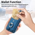 thumbnail image 3 of Dteck Wallet Case Compatible with Samsung Galaxy A34 5G,Case with Card Holder Skin-Friendly PU Leather Cover with Rotating Ring Kickstand Protective Bumper for Samsung Galaxy A34 5G,Blue, 3 of 10