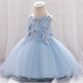 thumbnail image 4 of Otqutp Toddler Birthday Dress Kids Toddler Baby Girls Spring Summer Solid Tulle Ruffle Sleeveless Princess Dress for 0 to 24 Months, 4 of 5