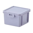 thumbnail image 2 of Stackable Desktop Storage Box with Buckled Lid, Plastic Organizer for Office Stationery, Compact Decorations for Tabletop, Muted Tone Fits Room, Topliu, 2 of 6