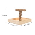 thumbnail image 2 of Shisuyan Wood Bird Perch Stand Parrots Perch Parakeets Perch Stand for Cockatiels Conures, 2 of 8