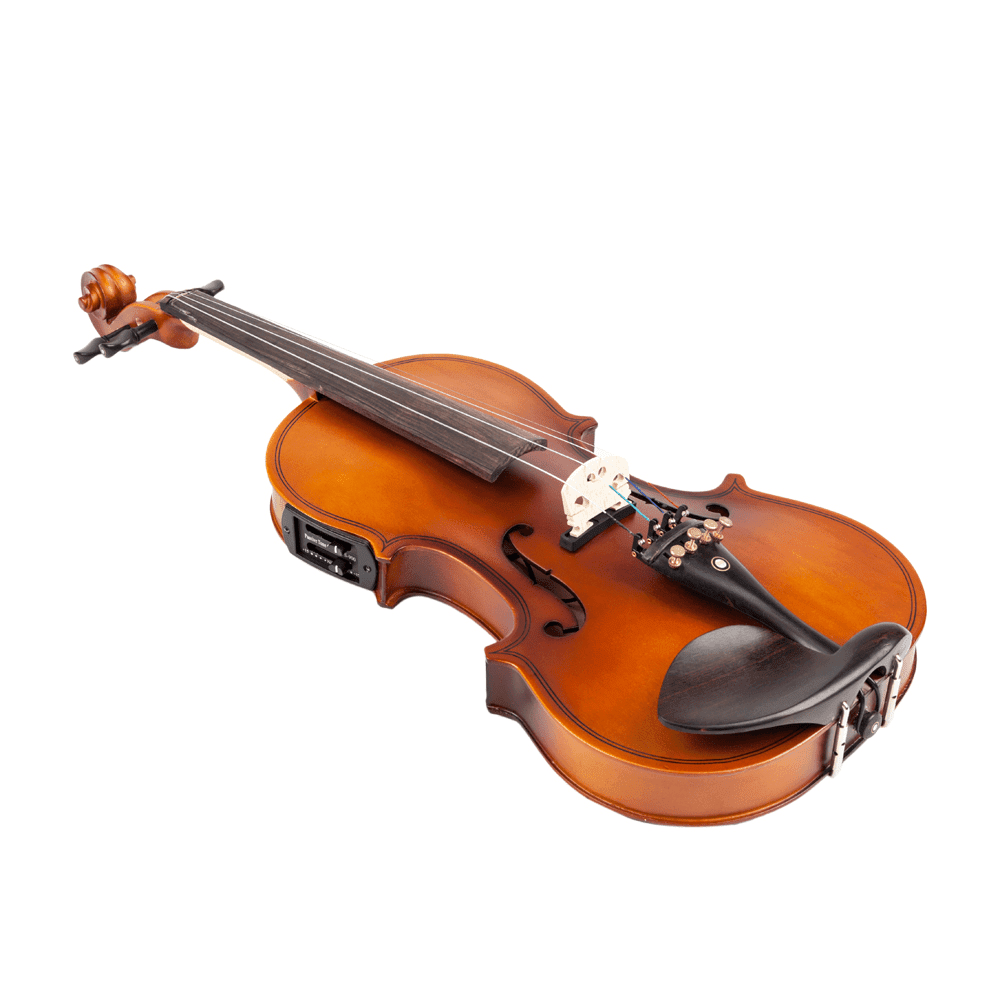 Tcbosik 4/4 Violin For Beginners, Acoustic Violins Set with Electronic Tuner and Connecting Wire, Fiddle Kit with Case, Bow, Strings and Shoulder Rest, Matte Color