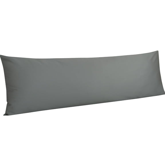 Ntbay 500 Thread Count Cotton Body Pillowcase (No Body Pillow) with Envelope Closure, Soft and Easy Care Body Pillows Cover, 20" x 54", Dark Gray