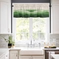 thumbnail image 2 of Hokiten Rod Pocket Curtain Valance, Green Beige Ombre Farmhouse Window Valance for Living Room, Bedroom, Kitchen Minimalist Ocean Waves Linen 60"W x 18"L, 2 of 8