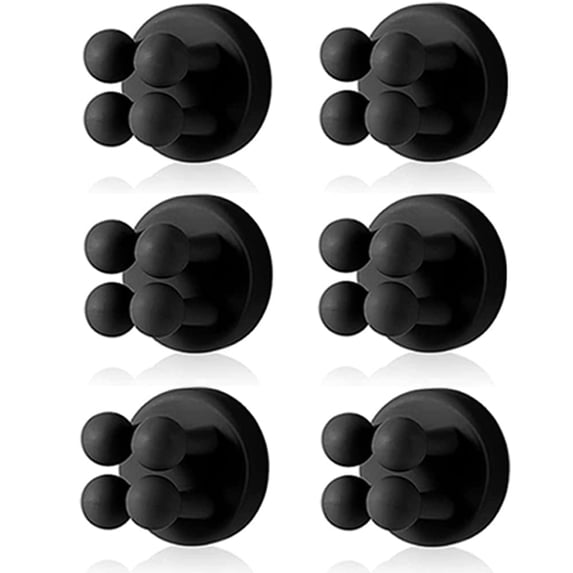 6PCS Silicone Holder Adhesive Hook,Bathroom Toothbrush Holder,Multi-Function Waterproof Silicone Towel Key Holders for Bathroom Kitchen Living Room Office