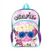 FAB Starpoint Selfie Pink and Purple Ice Cream Fashion Backpack School Bag, Large
