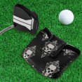 thumbnail image 5 of Haosy Cool Skulls Filigree Golf Mallet Putter Cover Strong Magnetic Leather Golf Club Headcover Closure, 5 of 7