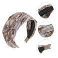 thumbnail image 3 of Unique Bargains 1 Pc Exquisite Pleated Chiffon Headband Coffee Color, 3 of 6