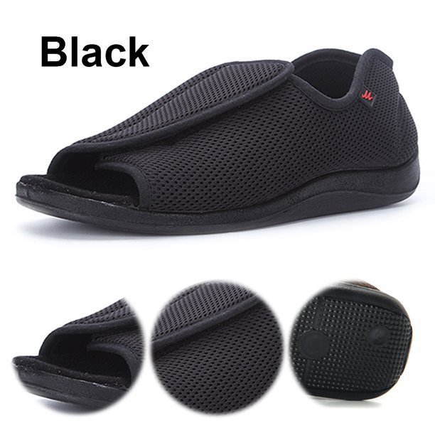 Zapatos Diabéticos Diabéticas Mujeres Hombres Cierre Ajustable para Interiores Al Aire Libre