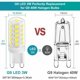 thumbnail image 5 of Bombillas LED regulables G9, equivalentes a 4 W, halógenas de 40 W, brillo instantáneo, luz blanca fría de 6000 K, bombillas de bajo consumo de CA de 220-240 V para lámparas de araña e iluminación, 5 of 5