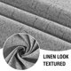 thumbnail image 4 of Cortinas 100 % opacas con aspecto de lino, 84 pulgadas de largo para dormitorio, con bolsillo para barra de bloqueo de luz, cortinas gruesas con textura de lino para ventana con respaldo blanco, natural, 2 paneles, gris paloma, 52 pulgadas de ancho x 95 pulgadas de largo, 4 of 5