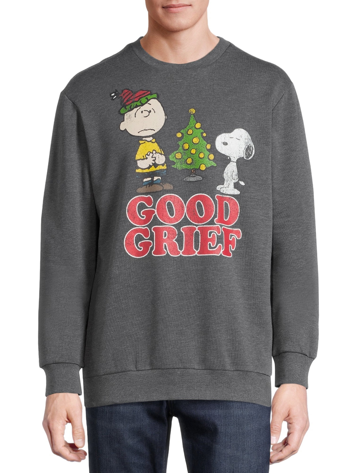 Peanuts Men's Good Grief Fleece Sweatshirt - Walmart.com