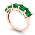 thumbnail image 2 of 2.5 ctw Wedding Band for Women - 14K Rose Gold Simulated Emerald Stackable Eternity Ring, 2 of 6
