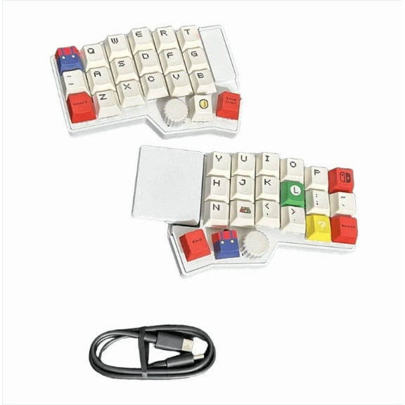 Corne V4.1 Procyon Split Keyboard Kit Square Touchpad Custom RGB VIA with Mouse Knob Hot Swappable Mechanical Keyboard Kit, Wired Single Mode MX Switch, FDM Printed Shell Split Keyboard