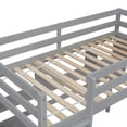 thumbnail image 5 of HSUNNS Twin Loft Bed with Desk, Modern Pine Wood Loft Bed Frame with Stair and Shelf, Bookshelves, Loft Beds Safety Guardrails for Teens and Adults, Grey, 5 of 8