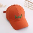 thumbnail image 4 of Gorra de béisbol para niños "Hey" Bordado de letras Protección solar Sombrilla Sombrero Actividades al aire libre para niños y niñas, 4 of 4